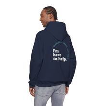 Load image into Gallery viewer, LivingWorks &quot;Questions about suicide?&quot; HELPER hoodie