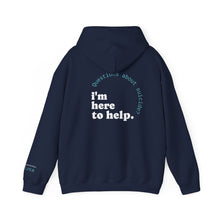 Load image into Gallery viewer, LivingWorks &quot;Questions about suicide?&quot; HELPER hoodie
